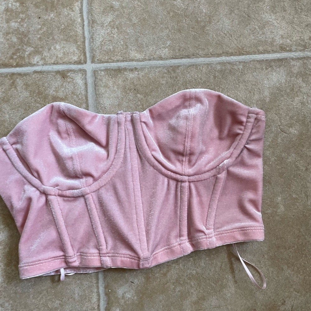 adika strapless crop top